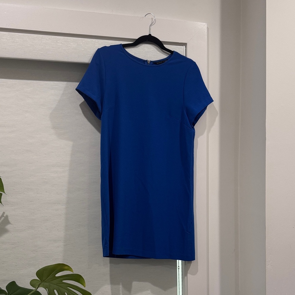 Blue Short Sleeve Dress